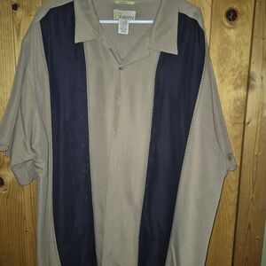 Cubavera Men's Tan and Black Shirt